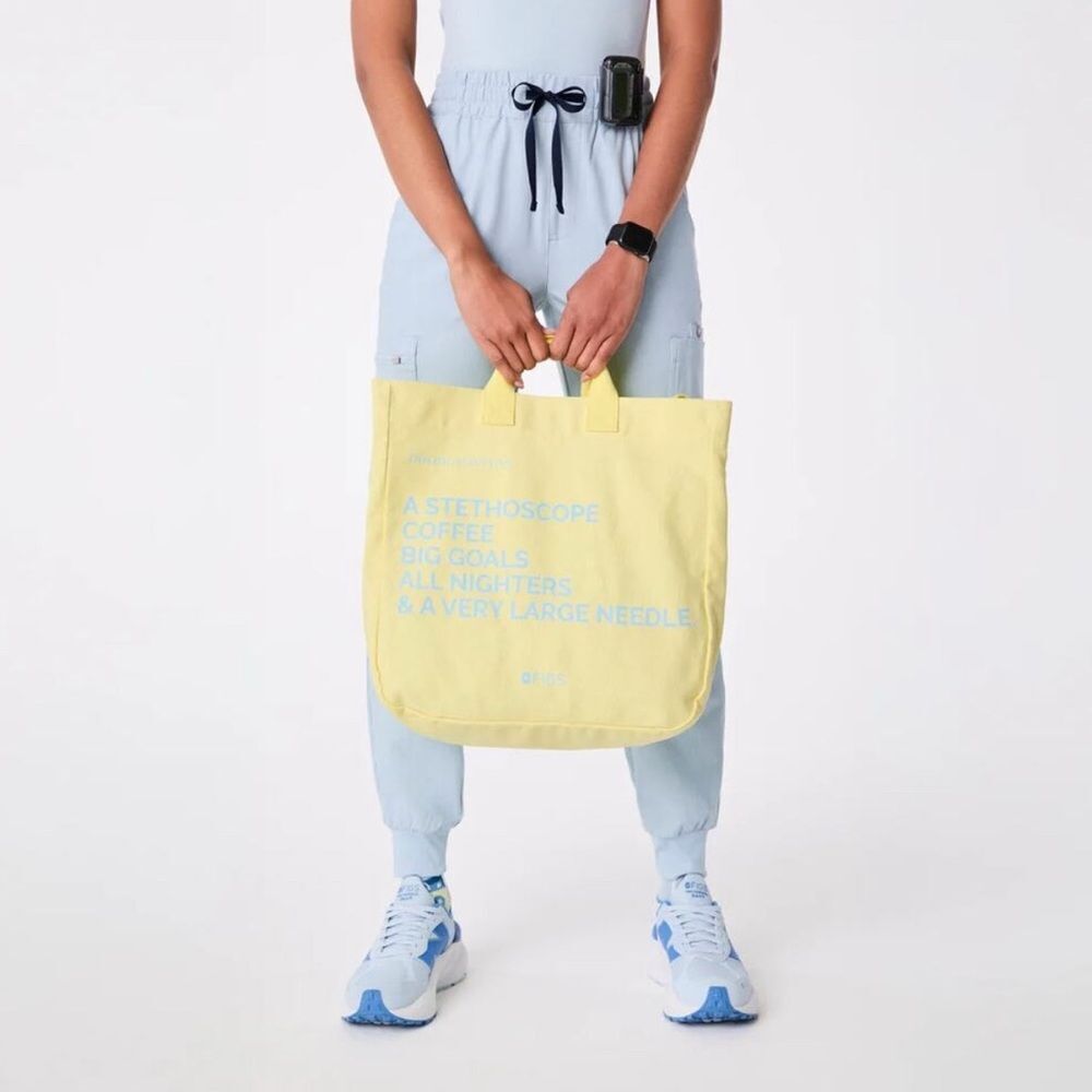 NWT Figs Canvas Bag Yellow
